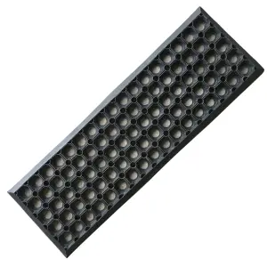 Rubber Safety Stair Tread Mat - Heavy Duty - Non-Slip - 75 cm x 25 cm - 20 mm Thick