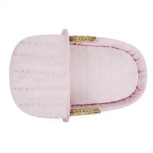 Kinder Valley Broderie Anglaise Pink Palm Moses Basket