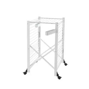 Millwright Wood Foldable Freestanding Drying Rack White