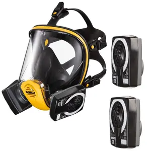 Dewalt P3 Filter Full Face Dust Mask Respirator Large + Extra P3 Filters