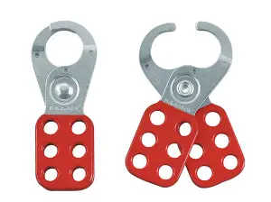 Master Lock 25mm Steel Red Lockout Hasp for Safety and Security