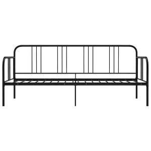 Berkfield Sofa Bed Frame Black Metal 90x200 cm