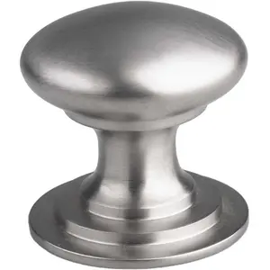 Victorian Tiered Door Knob - 50mm Satin Nickel Cabinet Pull Handle Round Rose