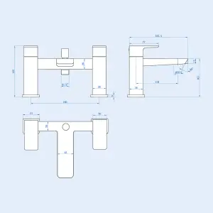 Nes Home Contemporary Brushed Brass Bath Shower Mixer Tap with Handheld Kit