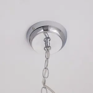 First Choice Lighting Set of 2 Polished Chrome Lantern Pendants