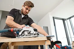 Bosch 18v GKS 18V-57 G 165mm Cordless Circular Saw Bare Lboxx + 800mm Guide Rail