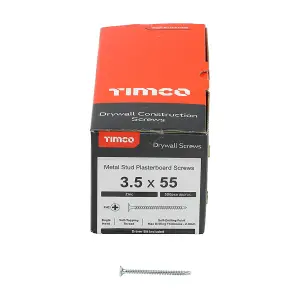 TIMCO Drywall Self-Drilling Bugle Head Silver Screws - 3.5 x 55