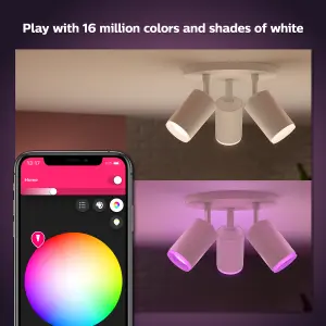 Philips Hue Fugato White and Colour Ambiance Triple Spotlight White