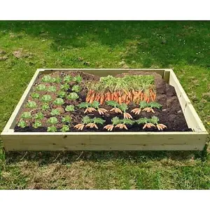 Wooden Raised Veg Beds Bundle 1 of 1m x 1m  & 1 of 2m x 1m