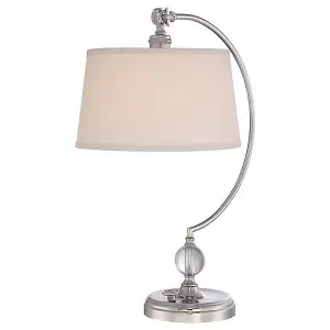 Elstead Jenkins 1 Light Table Lamp Polished Nickel, E27