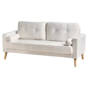 2 Seater Teddy Sofa Off-White KALMAR