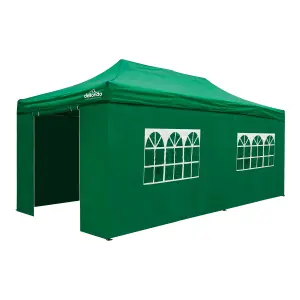 Dellonda Premium 3x6m Pop-Up Gazebo & Side Walls with Carry Bag, Stakes & Weight Bags