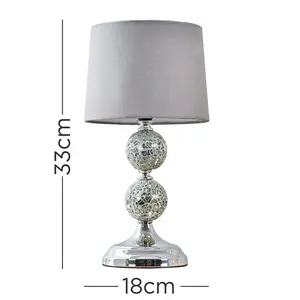 Korbin Metal Table Lamp Grey / LED Bulb