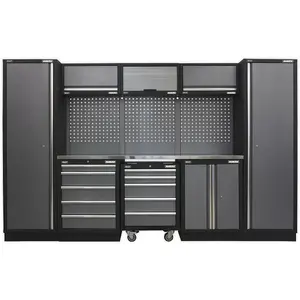 Premium Garage Storage System with Stainless Steel Worktop - 3240mm x 2000mm