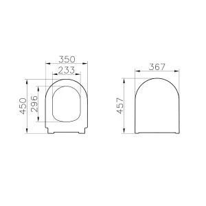 VitrA Koa White Slim Wall hung Round Toilet set with Soft close seat & Embedded cistern & frame