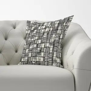 Irregular Sketched Block Textured Cushions 60cm x 60cm