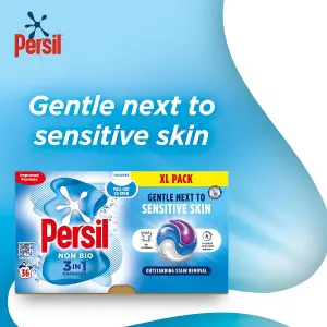 Persil XL 3 in 1 Washing Capsules Non Bio Stain Removal 36 Washes, 2 Pack