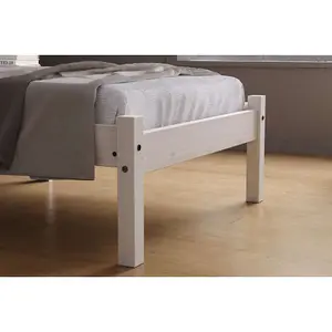 Birlea Trent Single Bed Frame In White