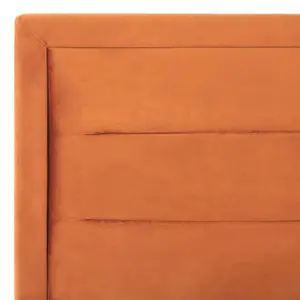 Velvet EU Double Size Ottoman Bed Orange ROUEN