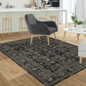 Silk Road Grey Traditional Large Rug, (L)230.7cm x (W)160cm