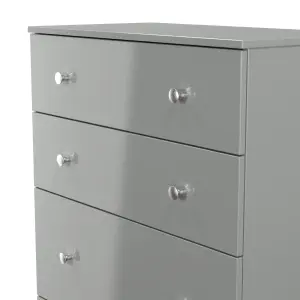 Yarmouth Ready assembled Grey 4 Drawer Chest (H)1067mm (W)740mm (D)390mm