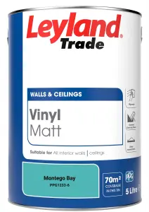 Leyland Trade Vinyl Matt Walls & Ceilings Emulsion Paint Montego Bay (PPG1233-6) 5L