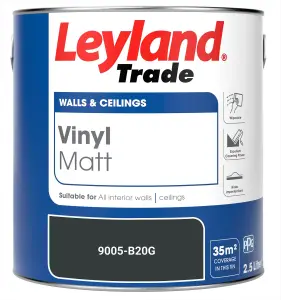 Leyland Trade Vinyl Matt Walls & Ceilings Emulsion Paint (9005-B20G) 2.5L