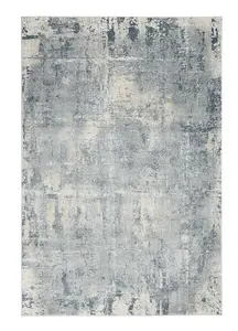 Grey Beige Modern Abstract Luxurious Rug For Dining Room Bedroom & Living Room-160cm (Circle)