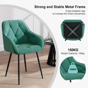 Creeve Velvet Armchair Turquoise