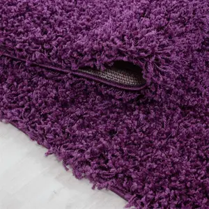 Abaseen 160x230 cm Purple Thick Pile Soft Shaggy Modern Rug