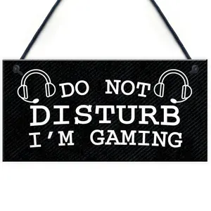 Red Ocean Gaming Do Not Disturb Sign Plaque Boys Bedroom Sign Gamer Gift For Son Brother