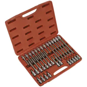 Comprehensive 32pc TRX Star Socket Bit Set with Storage Case for Mechanics