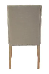 Premier Housewares Natural Linen Dining Chair