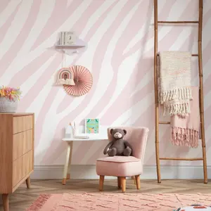 Zebra Print Mural Pink (350cm x 240cm)