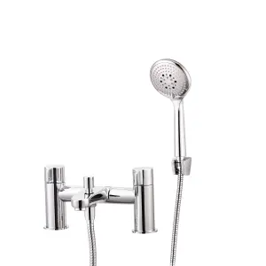 GoodHome Cavally Chrome effect Mixer tap with shower kit