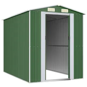 6 ft. W x 9 ft. D Galvanised Steel Apex Garden Shed