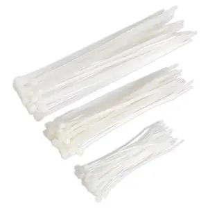 Sealey Cable Zip Ties Wraps Assortment 25 of Each 3 Sizes White Pack of 75 CT75W