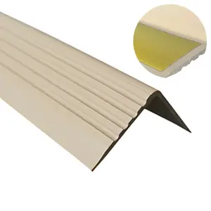 Self-adhesive stair anti slip nosing rubber angle step edge PVC RGP 150cm beige