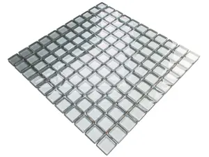 Glass mosaic on mesh for bathroom or kitchen 300mm x 300mm - Wrought Iron