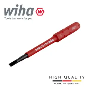 Wiha Slimbit Screwdriver Slotted 2.5mm Head 75mm 1000v VDE Electrician 34578