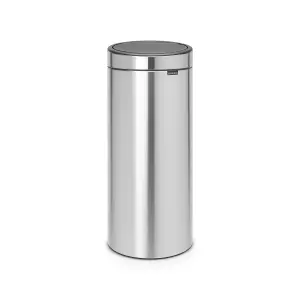 Brabantia Touch Tall Stainless steel effect Metal Bin - 30L Freestanding