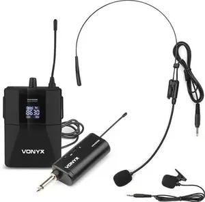 Vonyx WM55B Wireless Headset Microphone With Bodypack - UHF