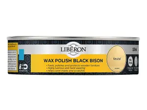 Liberon Black Bison Wax Paste Neutral 150ml - Premium Wood Care Solution