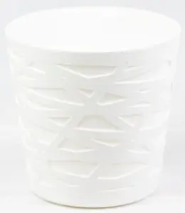 Plant pot planter Flowerpot Crystal Modern Decorative Daizy White 15cm