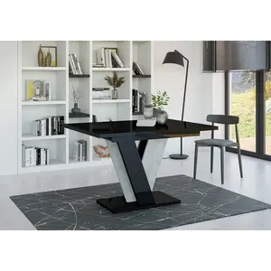 Extendable Dining Table Ameila Gloss Black