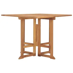 Berkfield Folding Garden Dining Table 90x90x75 cm Solid Teak Wood