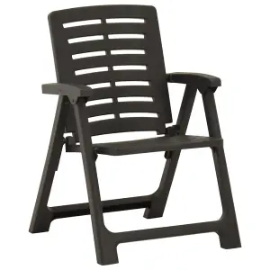 Berkfield Garden Chairs 2 pcs Plastic Anthracite