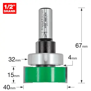 Trend C221X1/2TC C221 x 1/2 TCT Fire Door Intumescent Strip Cutter 15 x 40mm