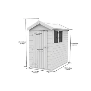 DIY Sheds 4x6 Apex Shed - Double Door With Windows (4ft x6ft) 4 x 6ft