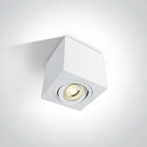 CGC SASHA White Square Surface Mount Tilt Ceiling Spotlight